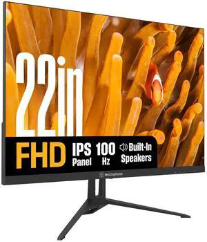 Westinghouse 22" Monitor, 1080p Full HD IPS Computer Screen, 100Hz Refresh Rate, 1ms Response, HDR, Adaptive Sync, Built-in Speakers, HDMI, VGA, Gaming & Home Office (2025 Model) WH22FA9600