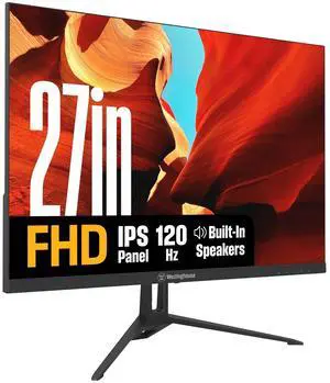 Westinghouse 27" Monitor, 1080p Full HD IPS Computer Screen, 120Hz Refresh Rate, 1ms Response, HDR, Adaptive Sync, Built-in Speakers, HDMI, DP, Gaming & Home Office (2025 Model) WH27FA9600