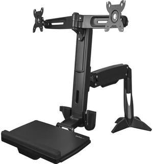 StarTech ARMSTSCP2 Sit Stand Dual Monitor Arm - For 2 x  24in Monitors - Height Adjustable - VESA Dual Monitor Stand - Sit Stand Workstation