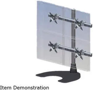 Ergotech 100-D28-B22-HD Quad (2 over 2) LCD Desk Stand