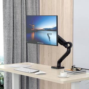 Rosewill Premium Single Monitor Mount, 13 to 35 Inch, 0 to 26.5lbs, Ultrawide Computer Monitor Stand for 35 inch Screens, Upgraded Adjustable Monitor Mount with USB, C-Clamp & Grommet Base, VESA 75x75