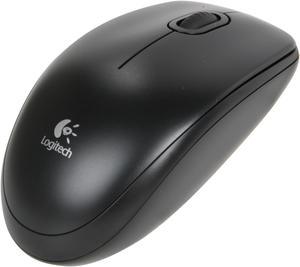 Logitech B100 Corded Mouse  Wired USB Mouse for Computers and laptops for Right or Left Hand Use Black