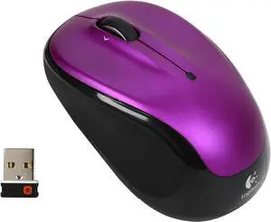 Logitech M325 910-003120 Violet 5 Buttons Tilt Wheel USB RF Wireless Optical Mouse
