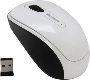 Microsoft GMF-00176 White Wireless Mobile 3500 Mouse - BlueTrack - Wireless - Radio Frequency - USB - 1000 dpi - Scroll Wheel - 3 Button(s) - Symmetrical