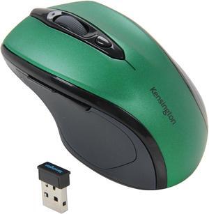 Kensington Pro Fit Mid-Size Mouse K72424AM Emerald Green 1 x Wheel USB RF Wireless Optical Mouse