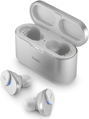 Philips Fidelio T1 TWS with ANC Pro+, Rich, natural sound, 48 hours play time with the charging case, Premium Fidelio design, Crafted for listening, Wind noise reduction, Crystal-clear calls (T1WT/00)
