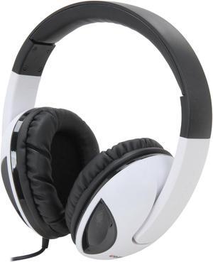 Syba OG-AUD63039 Cobra Circumaural Massive 50mm Driver Audio Headphones w/ In-Line Microphone (White)