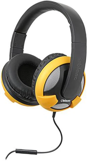 SYBA Oblanc U.F.O. 3.5mm Connector Circumaural Headphones with Invisible In-line Microphone, YELLOW SYBA Oblanc U.F.O. 3.5mm Connector Circumaural Headphones with Invisible In-line Microphone, YELLOW