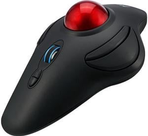 ADESSO Wireless Programmable Ergonomic Trackball Mouse IMOUSE T40 Black 7 Buttons USB 24 GHz RF Wireless Optical Mouse