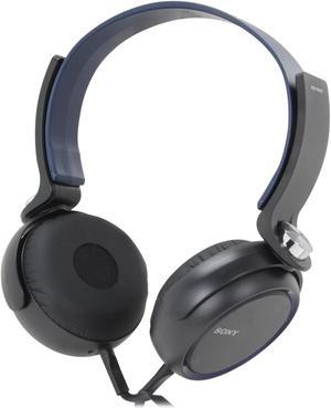 SONY XB Series Blue MDRXB400/BLU Gold-plated L-shaped stereo mini Connector Supra-aural Extra Bass Headphones