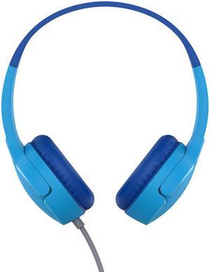 Belkin SoundForm Mini Blue Wired On-Ear Headphones for Kids AUD004BTBL