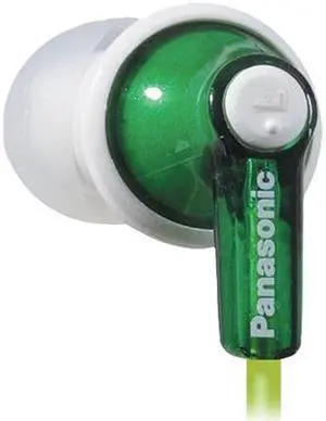 Panasonic Green RP-HJE120-G Canal Earbud Headphones Panasonic Green RP-HJE120-G Canal Earbud Headphones