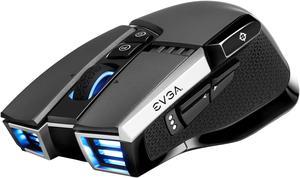 EVGA X20 Gaming Mouse, Wireless, Grey, Customizable, 16,000 DPI, 5 Profiles, 10 Buttons, Ergonomic 903-T1-20GR-K3