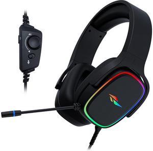Rosewill SAROS C150XS 7.1 Surround Sound USB Pro Gaming Headset, 50mm Full Spectrum Driver, Noise Reduction Microphone, In-Line Controls, Dynamic RGB Backlighting, For PS4, PS5, PC, Laptop, mobile