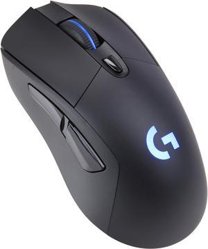 Logitech G703 Lightspeed Wireless Gaming Mouse WHero 25K Sensor PowerPlay Compatible Lightsync RGB Lightweight 95G10G Optional 10025 600 DPI Rubber Side Grips  Black