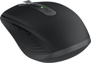 Logitech MX Anywhere 3 Compact Performance Mouse, Wireless, Comfort, Fast Scrolling, Any Surface, Portable, 4000DPI, Customizable Buttons, USB-C, Bluetooth - Black