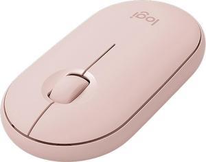 Logitech Pebble Wireless Mouse M350 910-005601 Rose 3 Buttons 1 x Wheel Logitech USB Receiver Dual (RF / Bluetooth Wireless) High Precision Optical Tracking Mouse