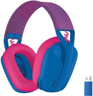 Logitech G435 LIGHTSPEED and Bluetooth Wireless Gaming Headset - Lightweight over-ear headphones, built-in mics, 18h battery, compatible with Dolby Atmos, PC, PS4, PS5, Nintendo Switch, Mobile - Blue