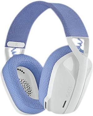 Logitech G435 LIGHTSPEED and Bluetooth Wireless Gaming Headset - Lightweight over-ear headphones, built-in mics, 18h battery, compatible with Dolby Atmos, PC, PS4, PS5, Nintendo Switch, Mobile - White