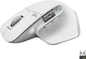 Logitech MX Master 3S  Wireless Performance Mouse with Ultrafast Scrolling Ergo 8K DPI Track on Glass Quiet Clicks USBC Bluetooth Windows Linux Chrome  Pale Grey