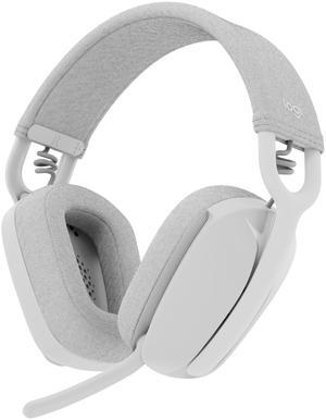 Logitech Zone Vibe 100 Lightweight Wireless Over Ear Headphones with Noise Canceling Microphone, Advanced Multipoint Bluetooth Headset, Works with Teams, Google Meet, Zoom, Mac/PC - Off White