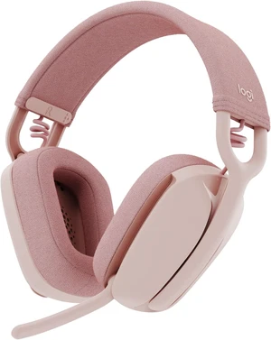 Logitech Zone Vibe 100 Lightweight Wireless Over Ear Headphones with Noise Canceling Microphone, Advanced Multipoint Bluetooth Headset, Works with Teams, Google Meet, Zoom, Mac/PC - Rose Logitech Zone Vibe 100 Lightweight Wireless Over Ear Headphones with Noise Canceling Microphone, Advanced Multipoint Bluetooth Headset, Works with Teams, Google Meet, Zoom, Mac/PC - Rose