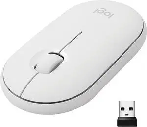 Logitech Bluetooth Optical Slim Mouse 910-006345 White Bluetooth Wireless Optical Mouse