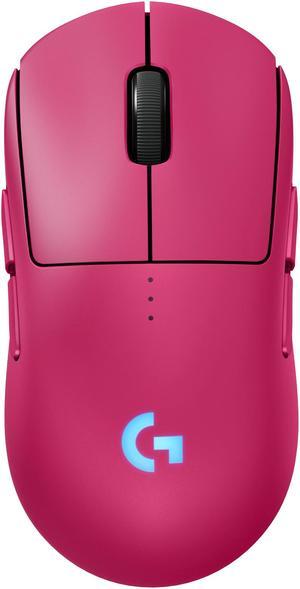 Logitech G PRO 2 LIGHTSPEED Wireless Gaming Mouse, Right- or Left-Handed Mouse with up to 4 Customizable and Switchable Magnetic Side Buttons, 44K DPI Sensor, USB-C Charging, for PC/Mac - Magenta