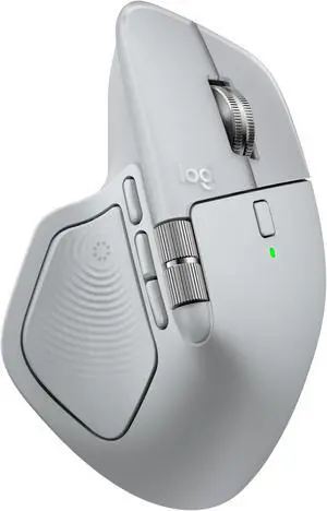 Logitech MX Master 4 - Wireless Bluetooth Mouse with Ultra-fast Scrolling, Ergo, haptic feedback, Customize vibration intensity - Pale Gray