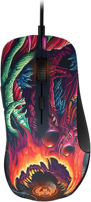 SteelSeries Rival 300 CS GO Hyper Beast Edition 62363 Multi color 6 Buttons 1 x Wheel USB Wired Optical Gaming Mice