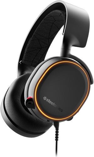 SteelSeries Arctis 5 - RGB Illuminated Gaming Headset with DTS Headphone: X v2.0 Surround - for PC and PlayStation 4 - Black
