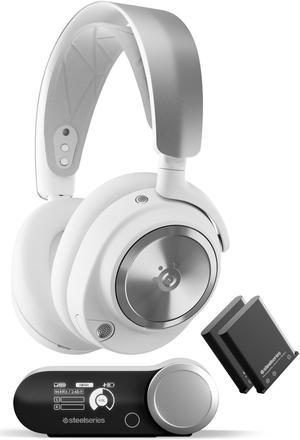 SteelSeries Arctis Nova Pro Wireless MultiSystem Gaming Headset  Premium HiFi Drivers  Active Noise Cancellation  Infinity Power System  PC PS5PS4 Switch Mobile White