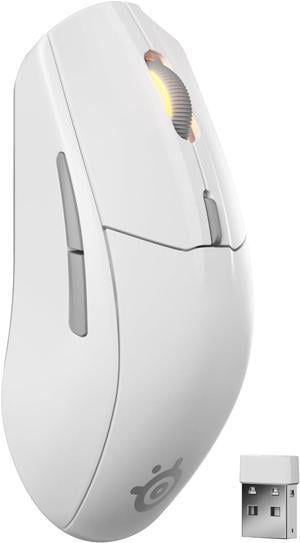 SteelSeries Rival 3 Wireless Gen 2 Gaming Mouse — 2.4GHz and Bluetooth, 18000 DPI TrueMove Air Optical Sensor, 60 Million Click Durability, Light-Weight, 100% PTFE Feet — White
