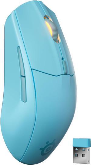 SteelSeries Rival 3 Wireless Gen 2 Gaming Mouse — 2.4GHz and Bluetooth, 18000 DPI TrueMove Air Optical Sensor, 60 Million Click Durability, Light-Weight, 100% PTFE Feet — Aqua