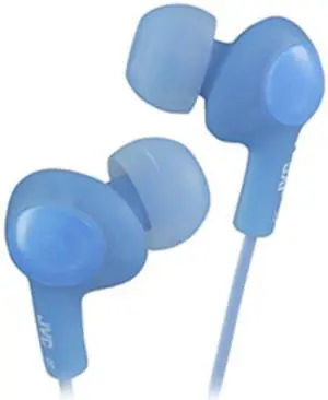 JVC Blue HA-FX5-A 3.5mm Connector Canal Gumy Plus Earphone (Blue)