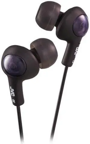 JVC Black HA-FX5-B 3.5mm Connector Inner-Ear Gumy Plus Headphone - Black