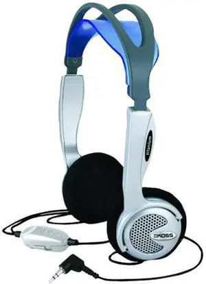 KOSS Pink 163791 3.5mm/ 6.3mm Connector Supra-aural Headphones Inline Volume Control Adjustable Headband Dual-Entry Cord