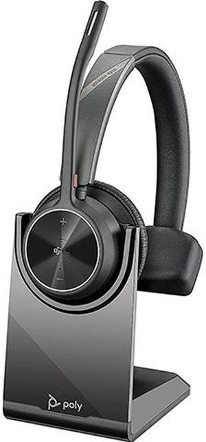 Plantronics Poly Voyager 4300 UC 4310 C Headset  Mono  USB Type A  WiredWireless  Bluetooth  164 ft  20 Hz  20 kHz  Overthehead  Monaural  Earcup  492 ft Cable  Noise Cancelling