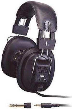 Cyber Acoustics Black ACM-500RB 3.5 mm plug and 1/4" adapter (included) Connector Circumaural Pro Series Headphone