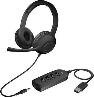 Cyber Acoustics AC-5812 3.5mm/ USB Connector Circumaural Stereo Headset with USB or 3.5mm Connection