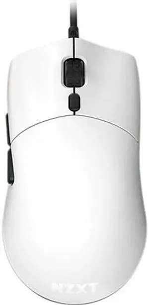NZXT Lift - MS-1WRAX-WM - PC Gaming Mouse - Lightweight Ambidextrous Mouse - High-end PixArt 3389 Optical Sensor - 16k Resolution - RGB Lighting - Low-Drag Cable - White