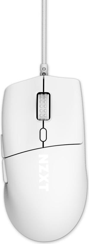 NZXT Lift 2 Ergo LIGHTWEIGHT Ergonomic Wired Gaming Mouse, optical switches, 26,000 DPI, 8K polling rate, White