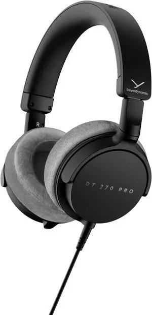 beyerdynamic DT 270 Pro Compact Over-Ear Studio Headphones, Black
