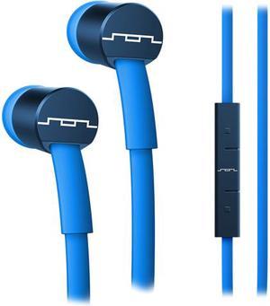 Sol Republic Electric Blue 1111-36 JAX In-Ear Headphones with 1-Button Mic and Music Control