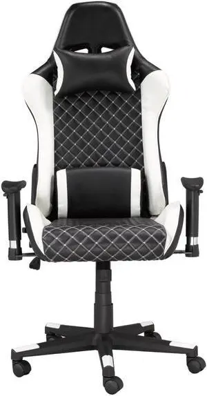 Brassex Gaming Chair - Black/White (3802)