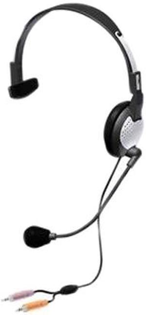 Andrea NC-181 Speaker Plug 3.5mm Microphone Plug 3.5mm Connector Supra-aural High Fidelity Monaural PC Headset with Noise Canceling Microphone