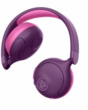 JLab Jbuddies ANC 2 In 1 Wireless + Wired Kids Headphones - Stereo - Mini-phone (3.5mm) - Wired/Wireless - Bluetooth - 30 ft - 32 Ohm - Over-the-head, On-ear - Noise Canceling - Purple, Pink - HBKANCR JLab Jbuddies ANC 2 In 1 Wireless + Wired Kids Headphones - Stereo - Mini-phone (3.5mm) - Wired/Wireless - Bluetooth - 30 ft - 32 Ohm - Over-the-head, On-ear - Noise Canceling - Purple, Pink - HBKANCR