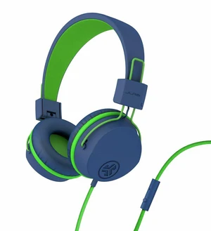 JLab JBuddies Studio On-Ear Kids Wired Headphones - Stereo - Mini-phone (3.5mm) - Wired - 20 Hz to 20 kHz - On-ear, Over-the-head - Binaural - Circumaural - Blue, Green - HJKSTUDIORBLUGRN122 JLab JBuddies Studio On-Ear Kids Wired Headphones - Stereo - Mini-phone (3.5mm) - Wired - 20 Hz to 20 kHz - On-ear, Over-the-head - Binaural - Circumaural - Blue, Green - HJKSTUDIORBLUGRN122