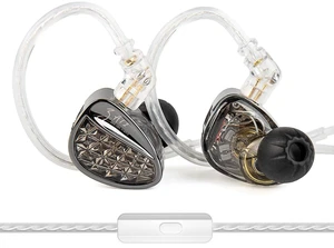 KZ ZA12 in Ear Monitor, 2DD+4BA Hybrid Wired Earbuds, KZ in Ear Monitor, Gaming Earbuds, Crystal Clear IEM Earphones, Silver-Plated IEM Cable for Audiophile Enthusiasts (With Microphone, Matte Black) KZ ZA12 in Ear Monitor, 2DD+4BA Hybrid Wired Earbuds, KZ in Ear Monitor, Gaming Earbuds, Crystal Clear IEM Earphones, Silver-Plated IEM Cable for Audiophile Enthusiasts (With Microphone, Matte Black)