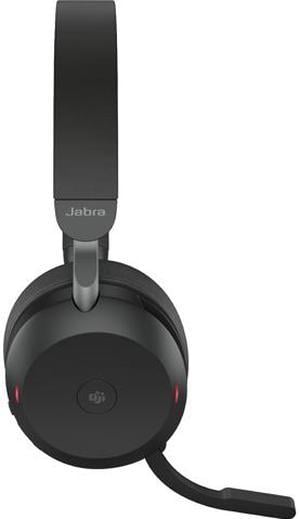 Jabra Evolve2 75 PC Wireless Headset with 8-Microphone Technology - Dual Foam Stereo Headphones with Advanced Active Noise Cancelling, USB-A Bluetooth Adapter and MS Teams-Compatibility - Black